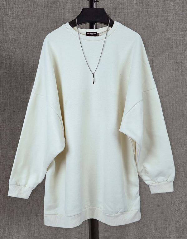 Lilac Buffalo New York Sweat Jumper Dress Terry Fleece