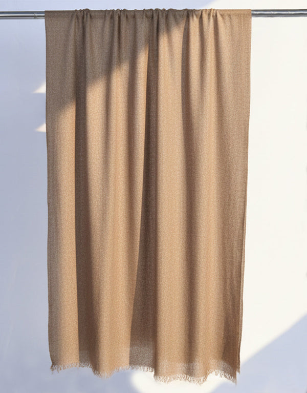 Wool Shawl-Light Brown