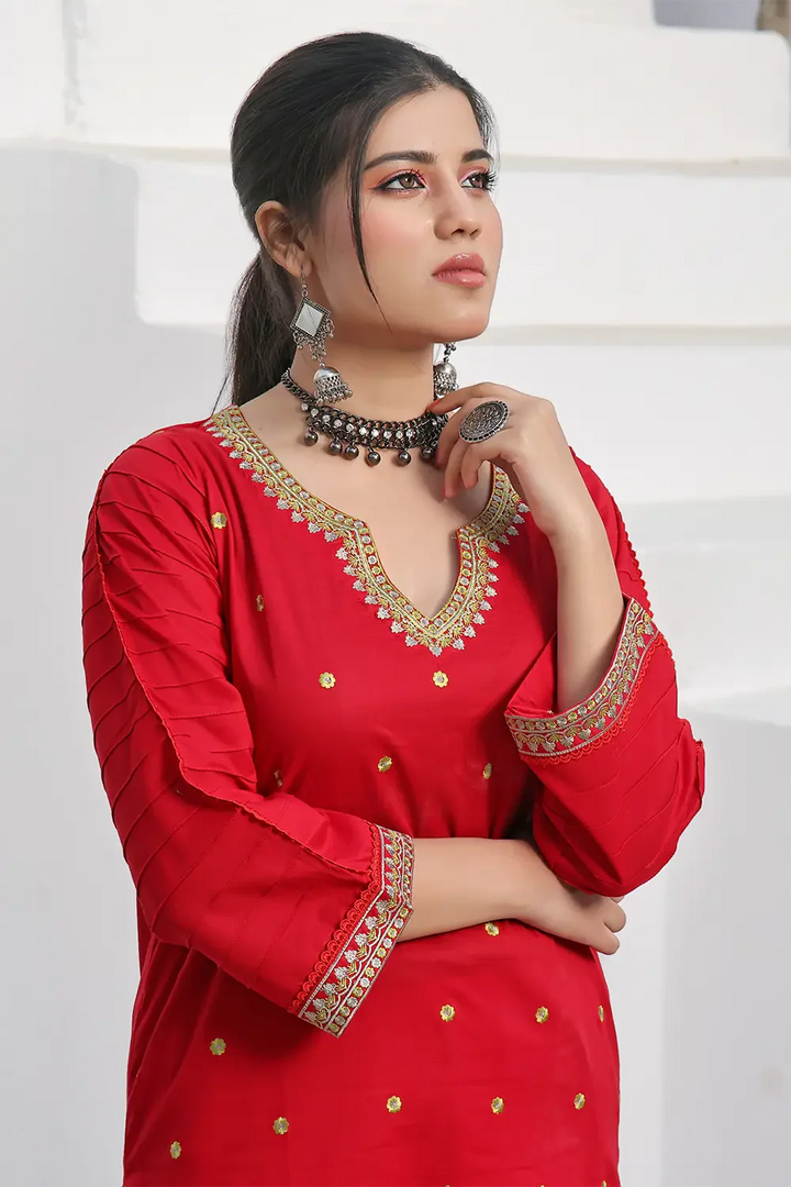 2PC Stitched Embroidered Lawn Shirt and Trouser KST-2521 Embroidered KHAS STORES 