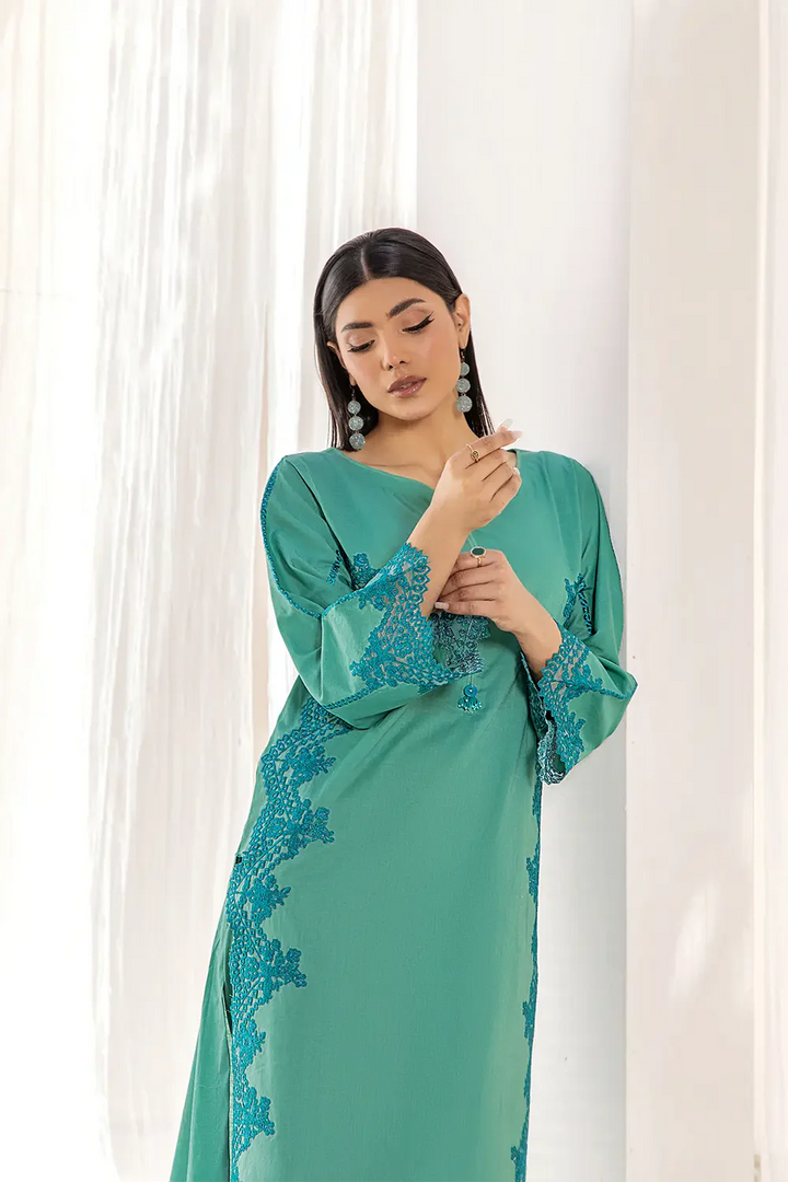 2PC Stitched Embroidered Lawn Shirt and Trouser KSTE-2699 Embroidered KHAS STORES 