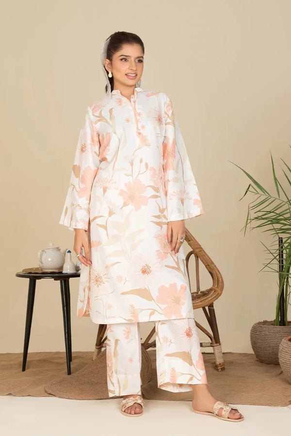 2PC Stitched Printed Cambric Shirt and Trouser KST-25004 Printed KHAS STORES 