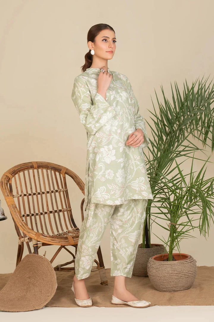 2PC Stitched Printed Cambric Shirt and Trouser KST-25005 Printed KHAS STORES 