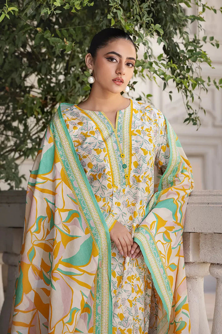 2PC Stitched Printed Lawn Shirt and Dupatta KSD-2673 Printed KHAS STORES 
