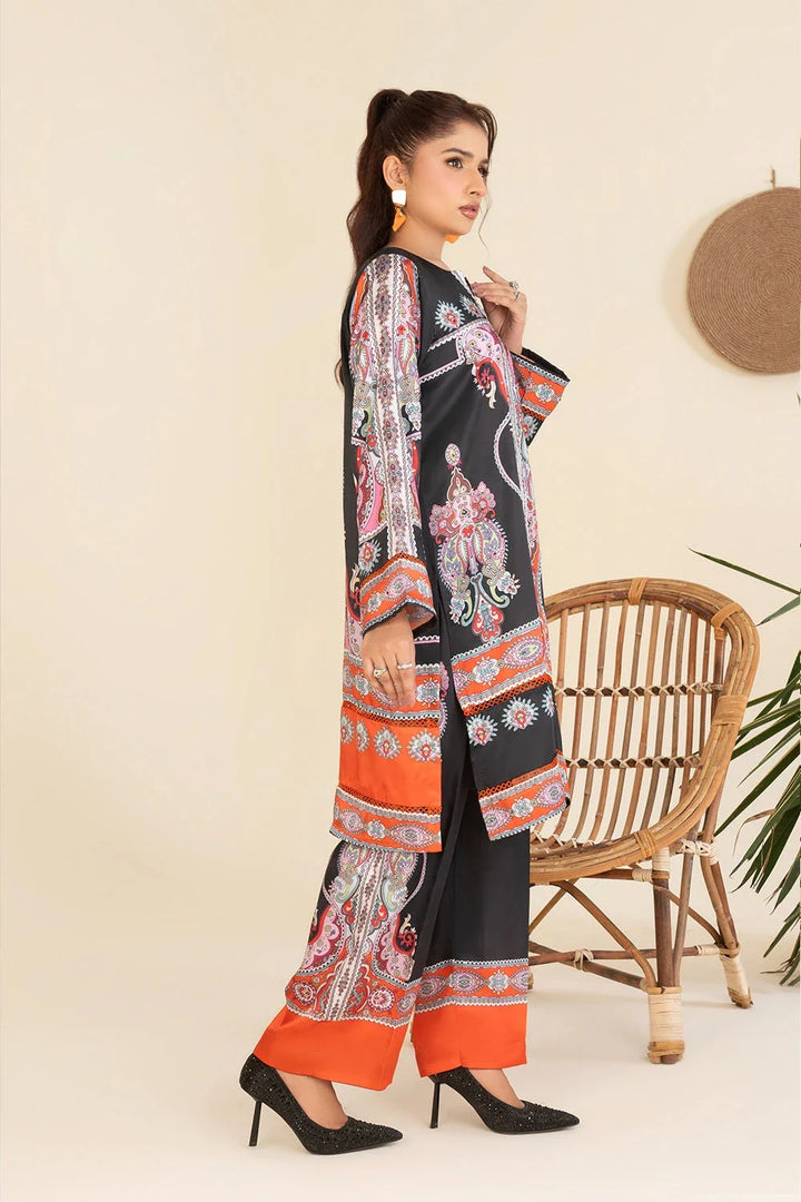 2PC Stitched Printed Silk Shirt and Trouser RTW-KSTL-103 Printed KHAS STORES 