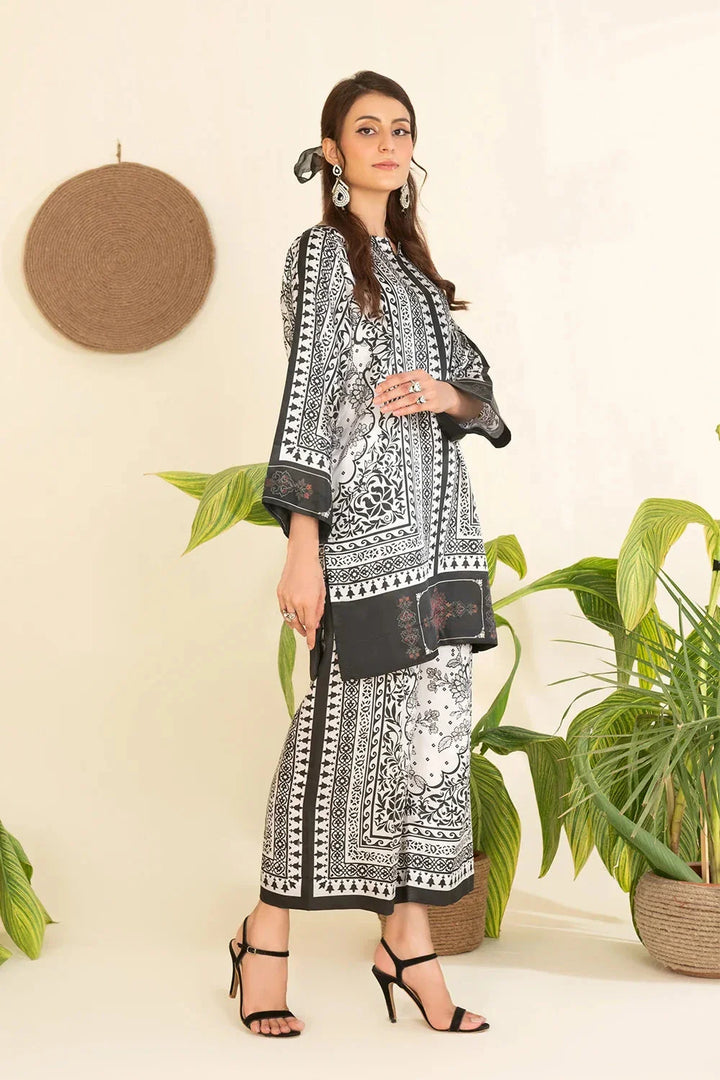 2PC Stitched Printed Silk Shirt and Trouser RTW-KSTL-108 Printed KHAS STORES 