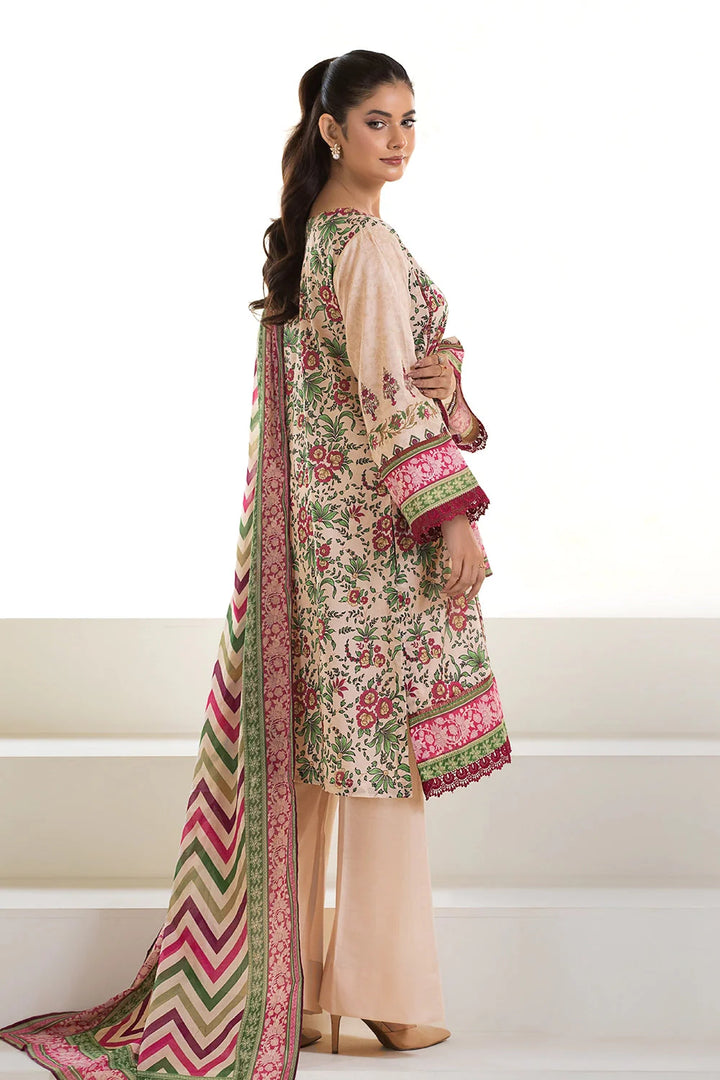 2PC Unstitched Printed Lawn Shirt and Dupatta KSD-2631 Printed KHAS STORES 