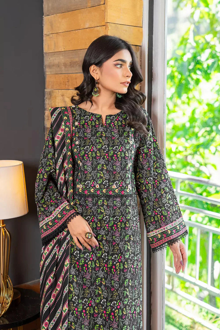 2PC Unstitched Printed Lawn Shirt and Dupatta KSD-2829 Printed KHAS STORES 