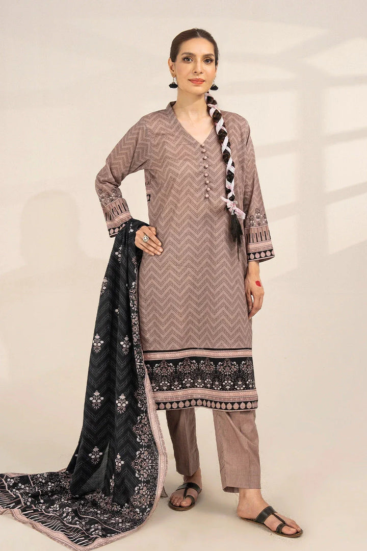 2PC Unstitched Printed Lawn Shirt and Dupatta KSD-3393 Printed KHAS STORES 