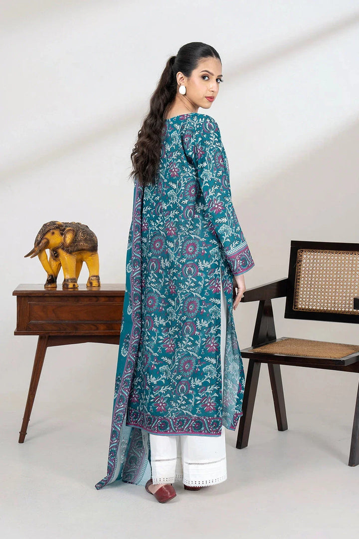 2PC Unstitched Printed Lawn Shirt and Dupatta KSD-3447 Printed KHAS STORES 