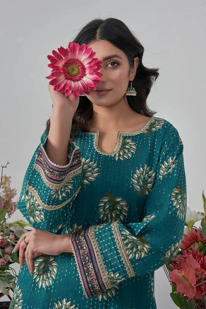 2PC Unstitched Printed Lawn Shirt and Trouser KST-3125 Printed KHAS STORES 