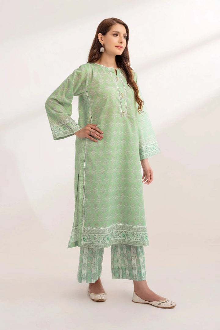 2PC Unstitched Printed Lawn Shirt and Trouser KST-3244 Printed KHAS STORES 