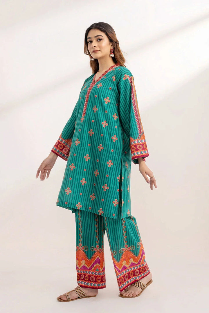 2PC Unstitched Printed Lawn Shirt and Trouser KST-3251 Printed KHAS STORES 