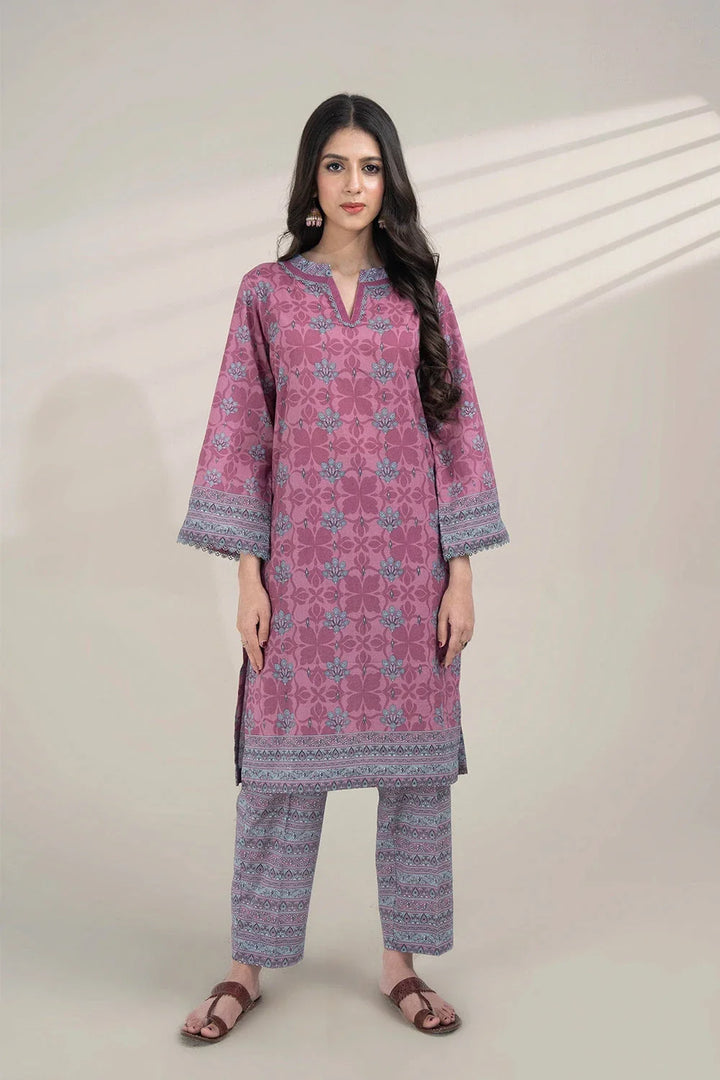 2PC Unstitched Printed Lawn Shirt and Trouser KST-3255 Printed KHAS STORES 