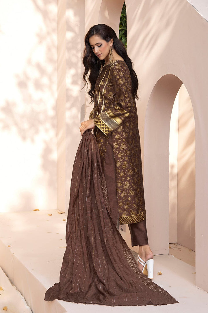 3 Pcs Unstitched EMB Faux Silk SUIT KFS-2330 KHAS STORES 