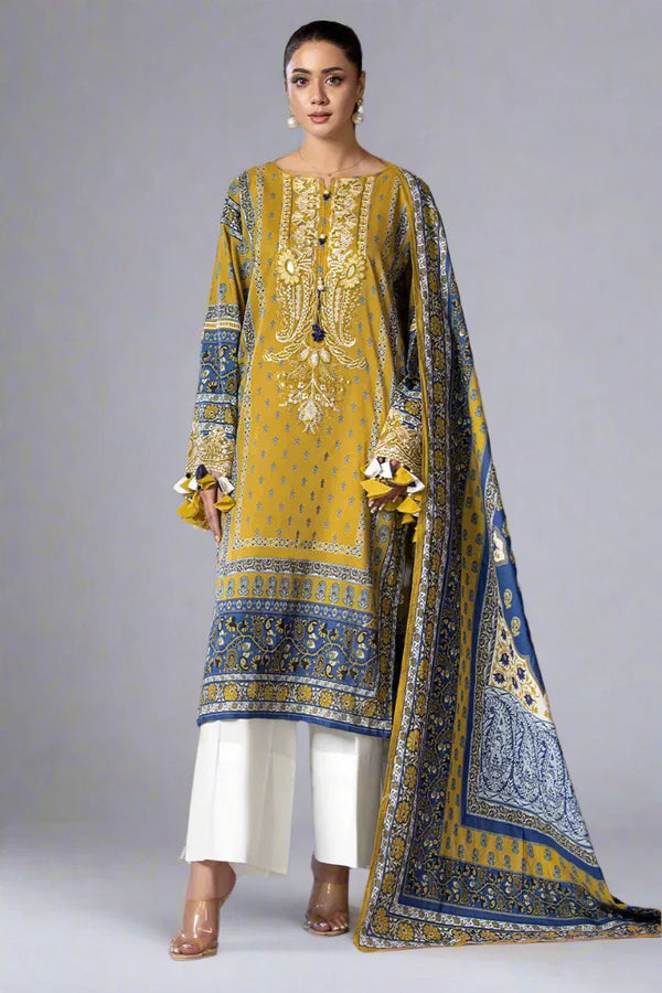 3PC Embroidered Unstitched Cambric Suit KCCE-2846 Embroidered KHAS STORES 