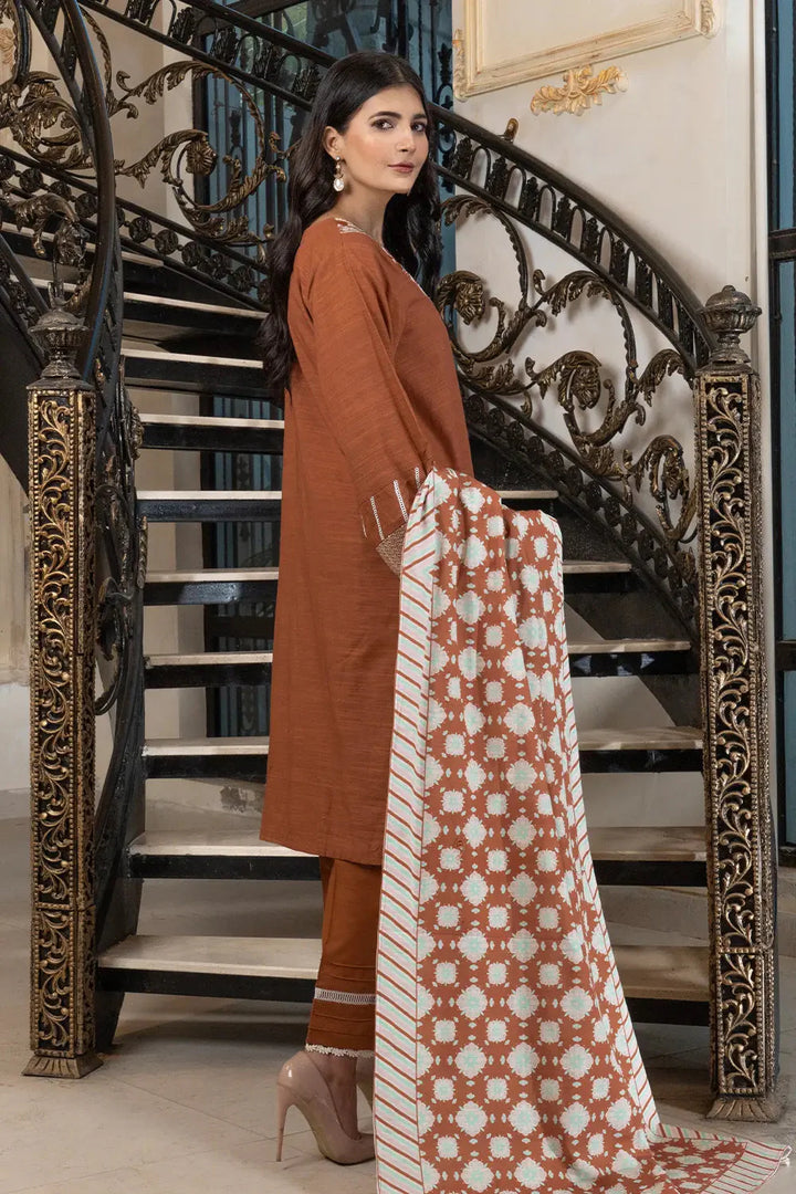 3PC Embroidered Unstitched Khaddar Suit KKE-2988 Embroidered KHAS STORES 