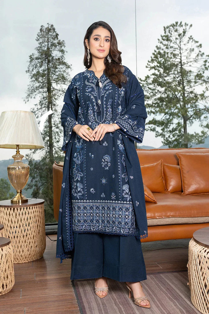 3PC Embroidered Unstitched Khaddar Suit KKHE-3629 Embroidered KHAS STORES 