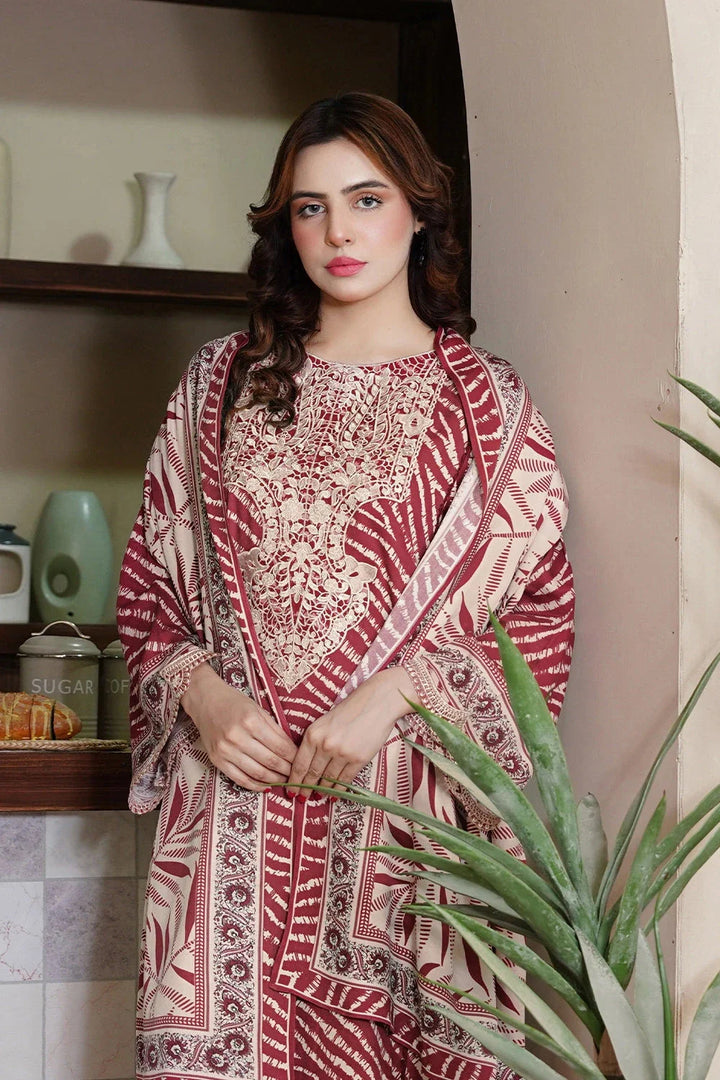 3PC Embroidered Unstitched Kotail Linen Suit KKTE-3607 Embroidered KHAS STORES 