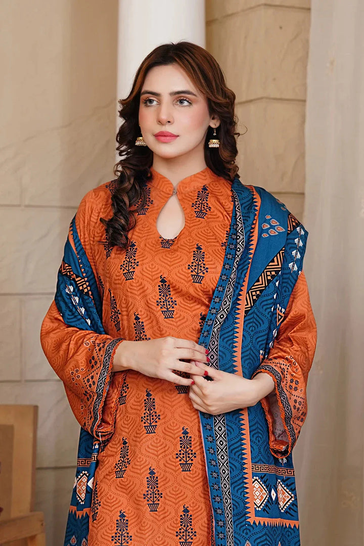 3PC Embroidered Unstitched Kotail Linen Suit KKTE-3651 Embroidered KHAS STORES 