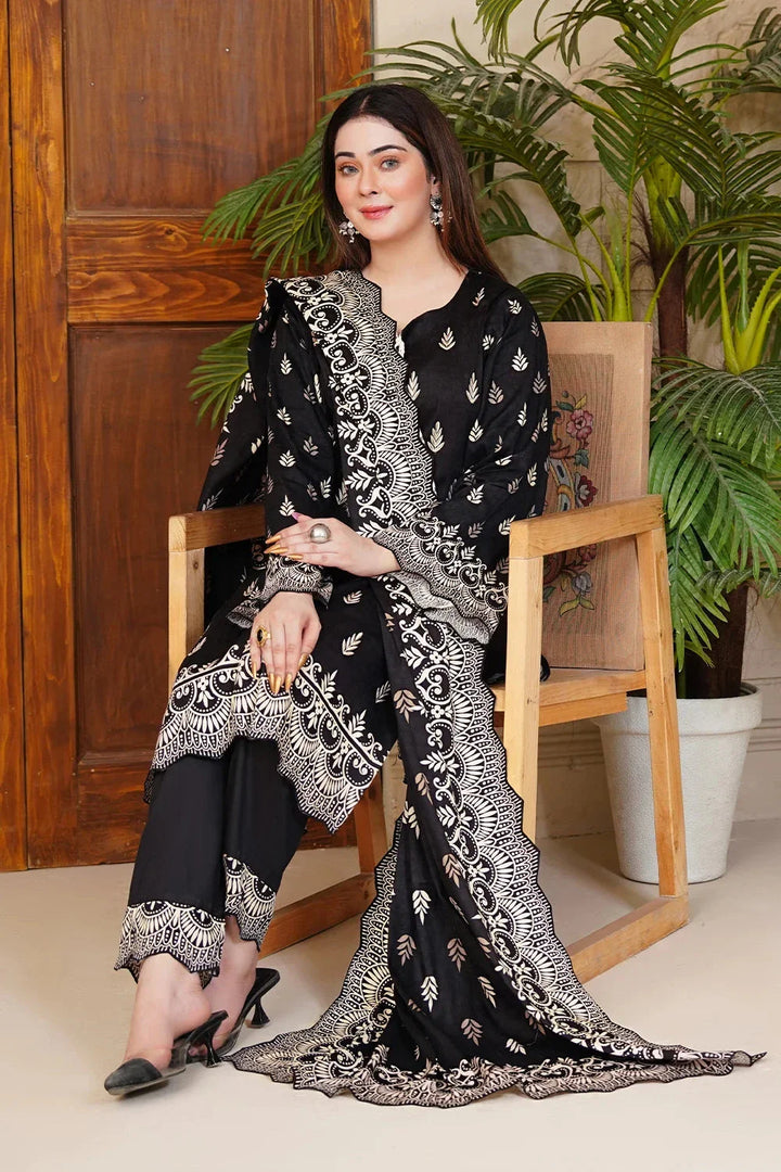 3PC Embroidered Unstitched Kotail Linen Suit KKTE-3653 Embroidered KHAS STORES 
