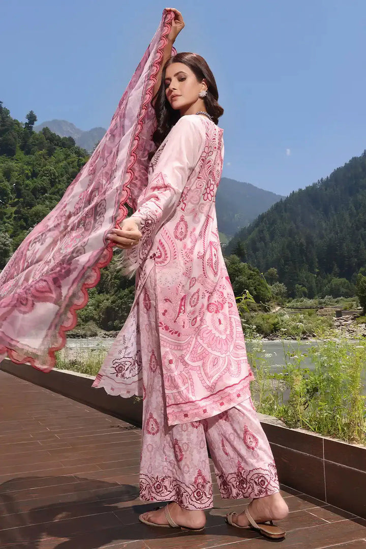 3PC Embroidered Unstitched Lawn Suit KCNE-2120 Embroidered KHAS STORES 