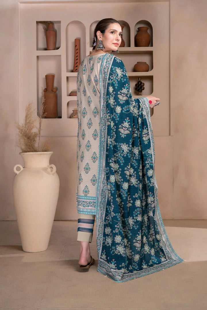 3PC Embroidered Unstitched Lawn Suit KL-3309 Embroidered KHAS STORES 