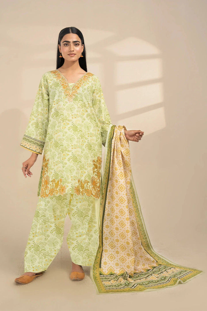 3PC Embroidered Unstitched Lawn Suit KL-3329 Embroidered KHAS STORES 
