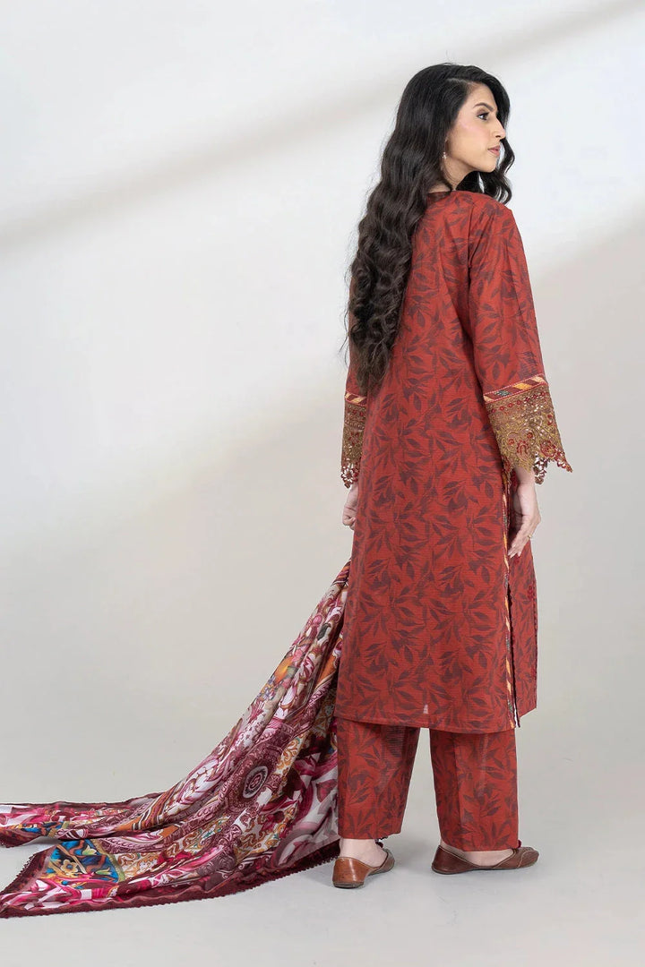 3PC Embroidered Unstitched Lawn Suit KSC-3440 Embroidered KHAS STORES 