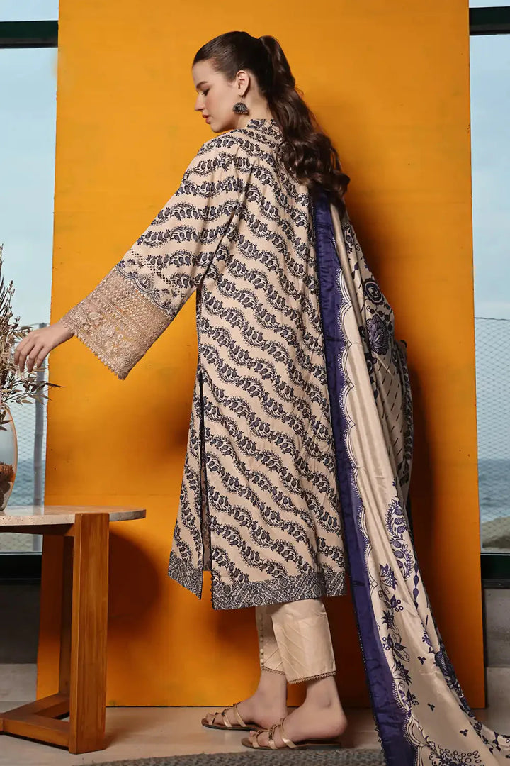 3PC Embroidered Unstitched Lawn Suit KSE-2467 Embroidered KHAS STORES 