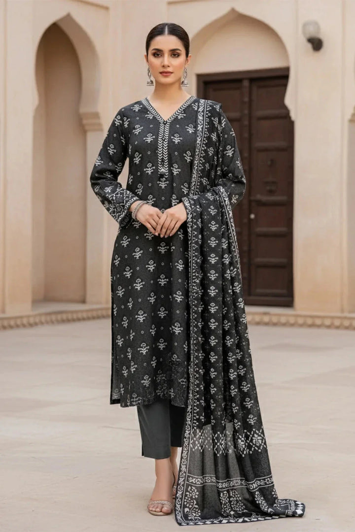 3PC Printed Unstitched Karandi Suit KKR-3594 Printed KHAS STORES 