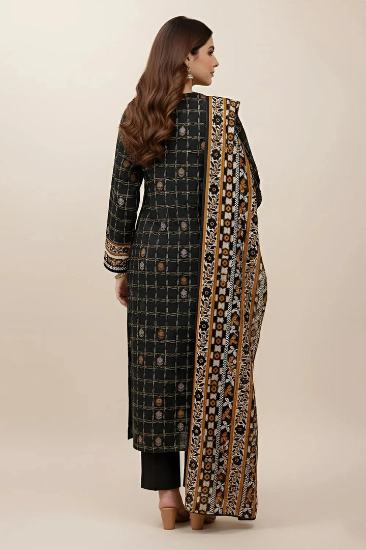 3PC Printed Unstitched Karandi Suit KKR-3595 Printed KHAS STORES 