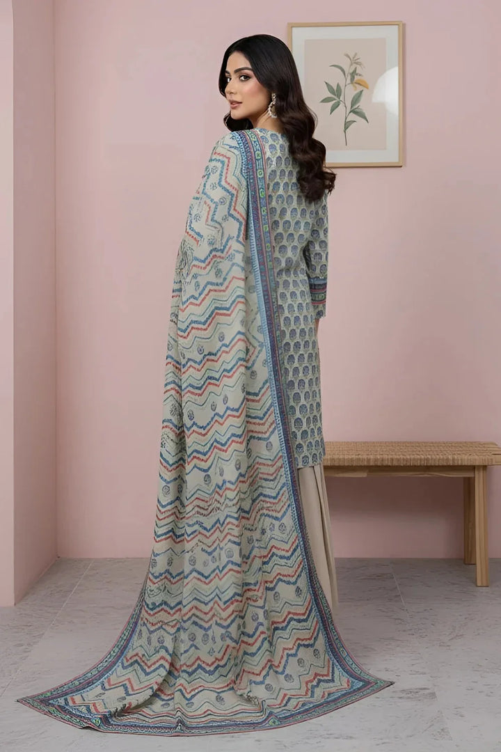 3PC Printed Unstitched Karandi Suit KKR-3598 Printed KHAS STORES 