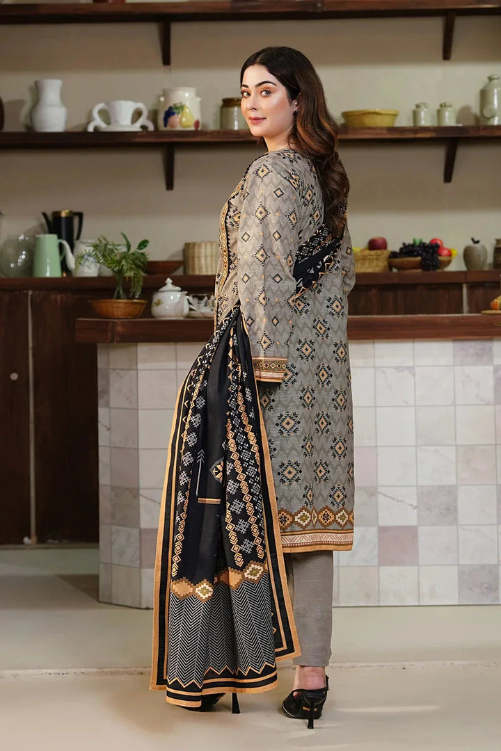 3PC Printed Unstitched Khaddar Suit KKH-3556 Printed KHAS STORES 