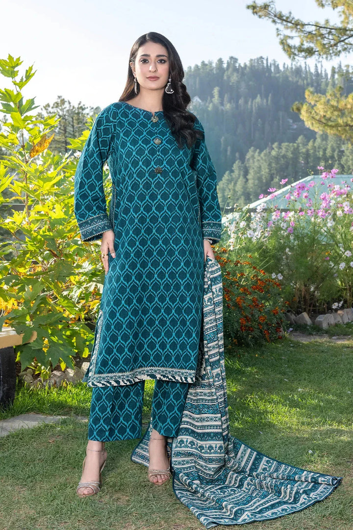3PC Printed Unstitched Khaddar Suit KKH-3569 Printed KHAS STORES 
