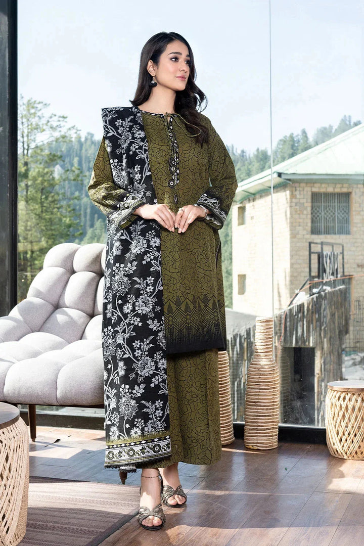 3PC Printed Unstitched Khaddar Suit KKH-3570 Printed KHAS STORES 