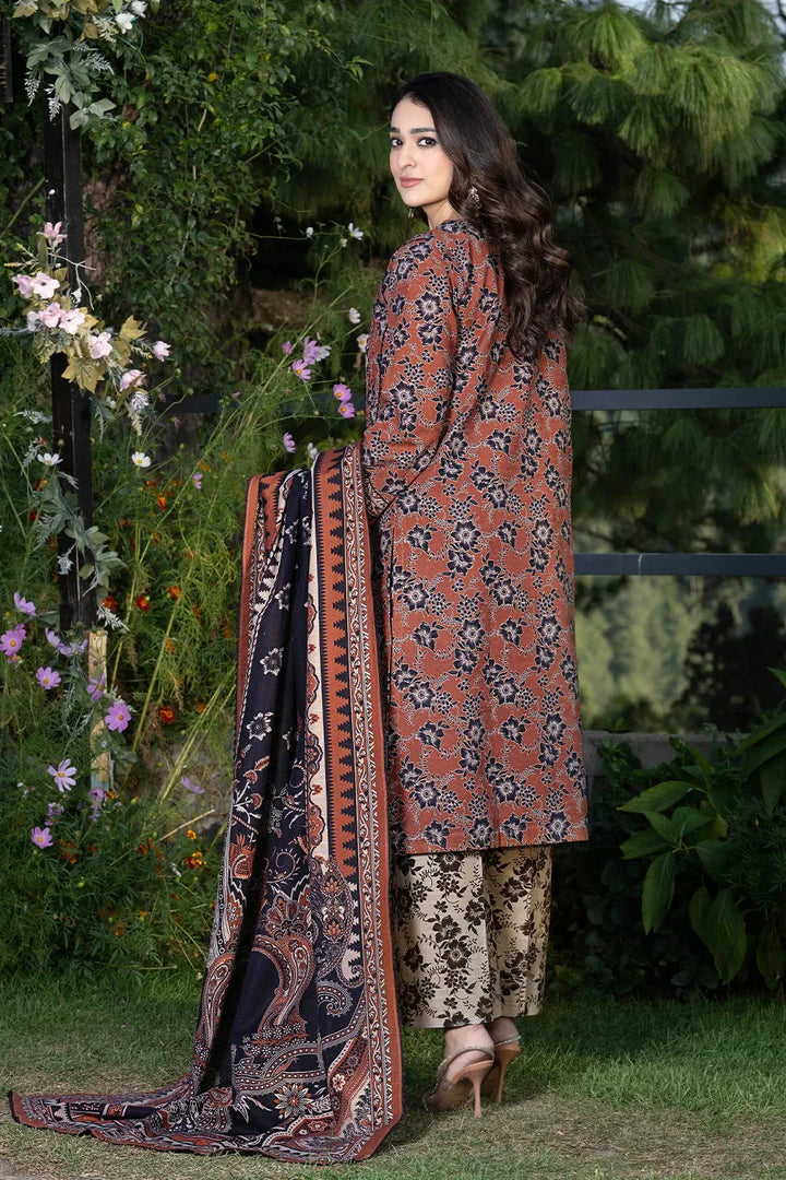 3PC Printed Unstitched Khaddar Suit KKH-3572 Printed KHAS STORES 