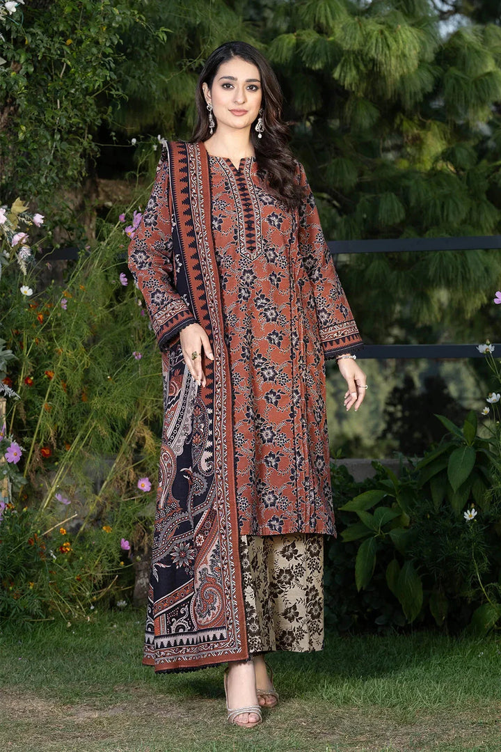 3PC Printed Unstitched Khaddar Suit KKH-3572 Printed KHAS STORES 