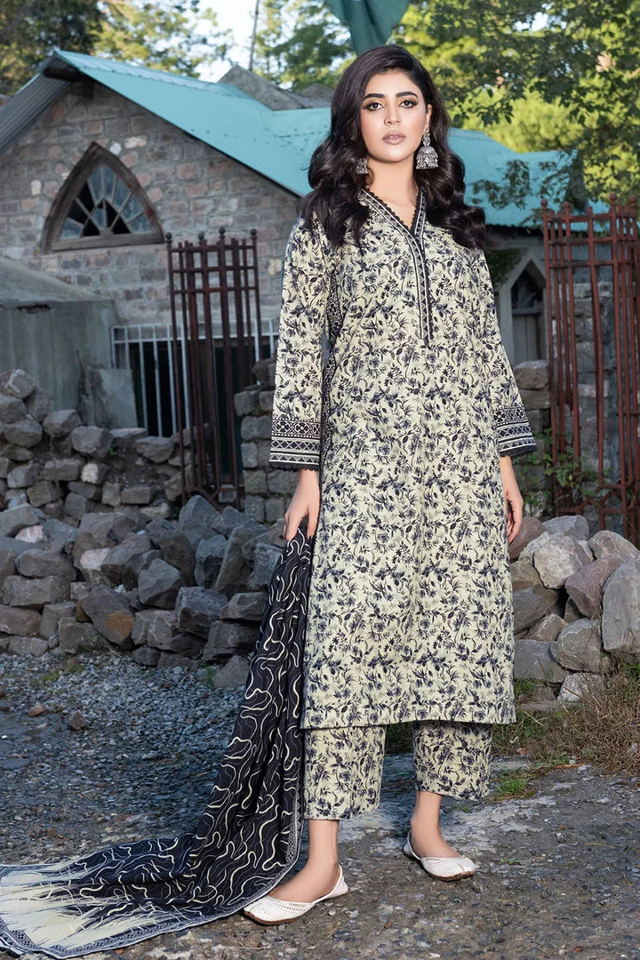 3PC Printed Unstitched Khaddar Suit KKH-3574 Printed KHAS STORES 