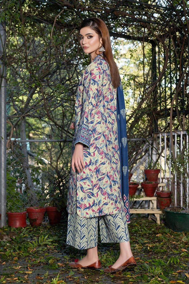 3PC Printed Unstitched Khaddar Suit KKH-3575 Printed KHAS STORES 