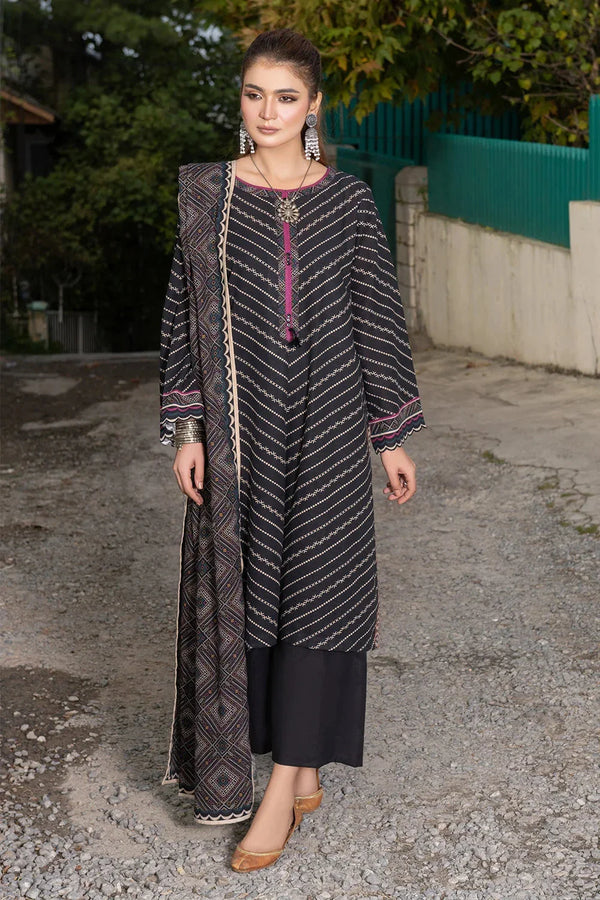 3PC Printed Unstitched Khaddar Suit KKH-3658 Printed KHAS STORES 