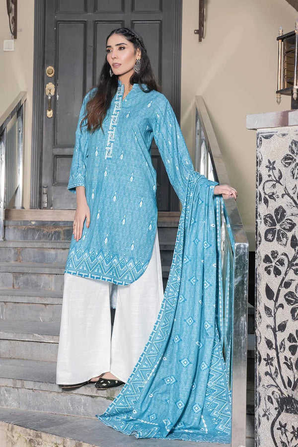 3PC Printed Unstitched Khaddar Suit KKH-3672 Printed KHAS STORES 