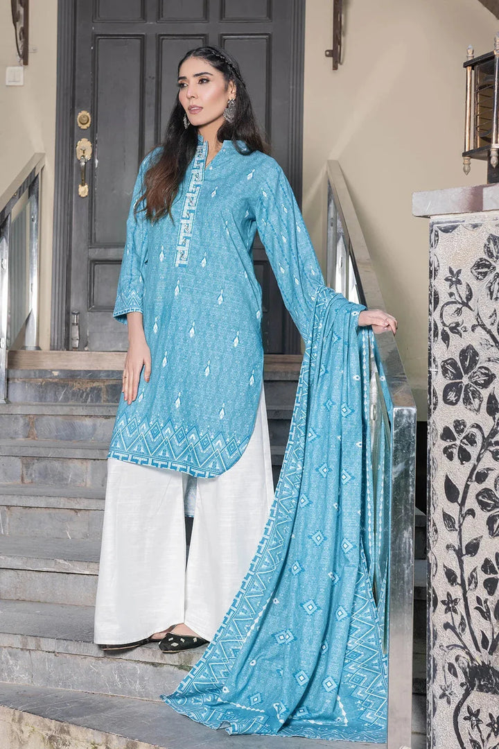 3PC Printed Unstitched Khaddar Suit KKH-3672 Printed KHAS STORES 