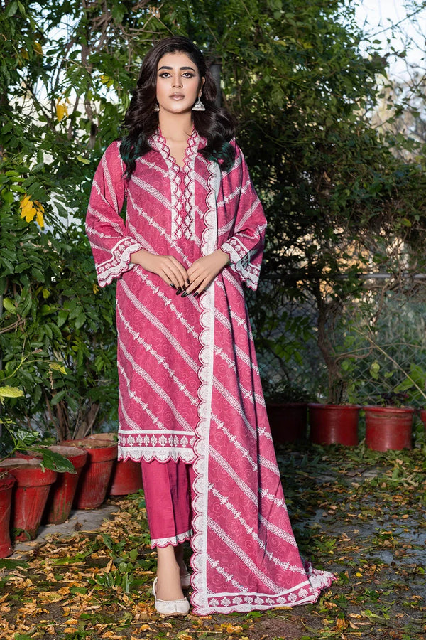 3PC Printed Unstitched Khaddar Suit KKH-3673 Printed KHAS STORES 
