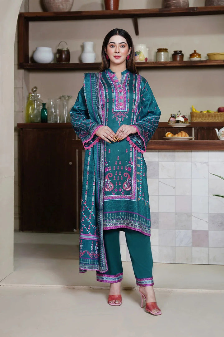 3PC Printed Unstitched Kotail Linen Suit KKT-3609 Printed KHAS STORES 