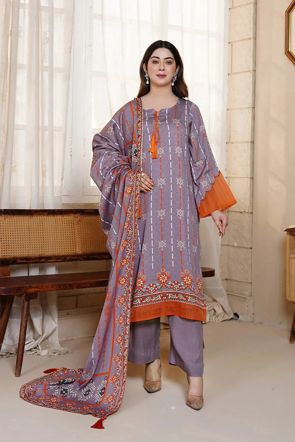 3PC Printed Unstitched Kotail Linen Suit KKT-3610 Printed KHAS STORES 