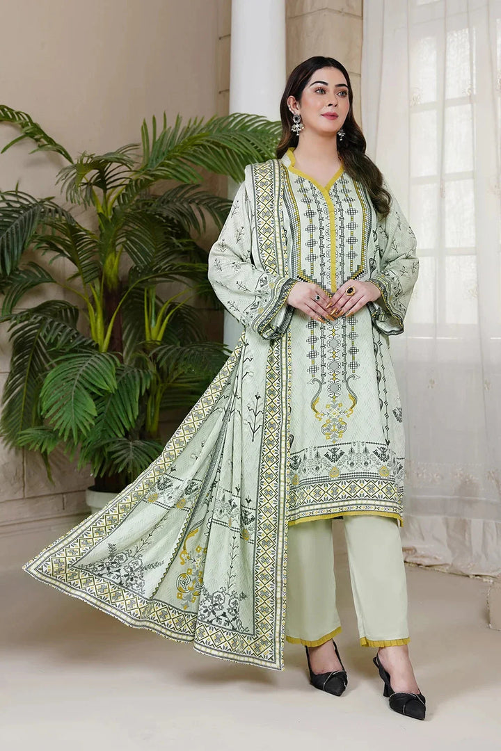 3PC Printed Unstitched Kotail Linen Suit KKT-3613 Printed KHAS STORES 