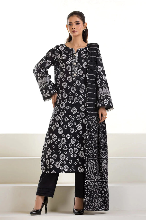 3PC Printed Unstitched Lawn Suit KLA-2642 Printed KHAS STORES 