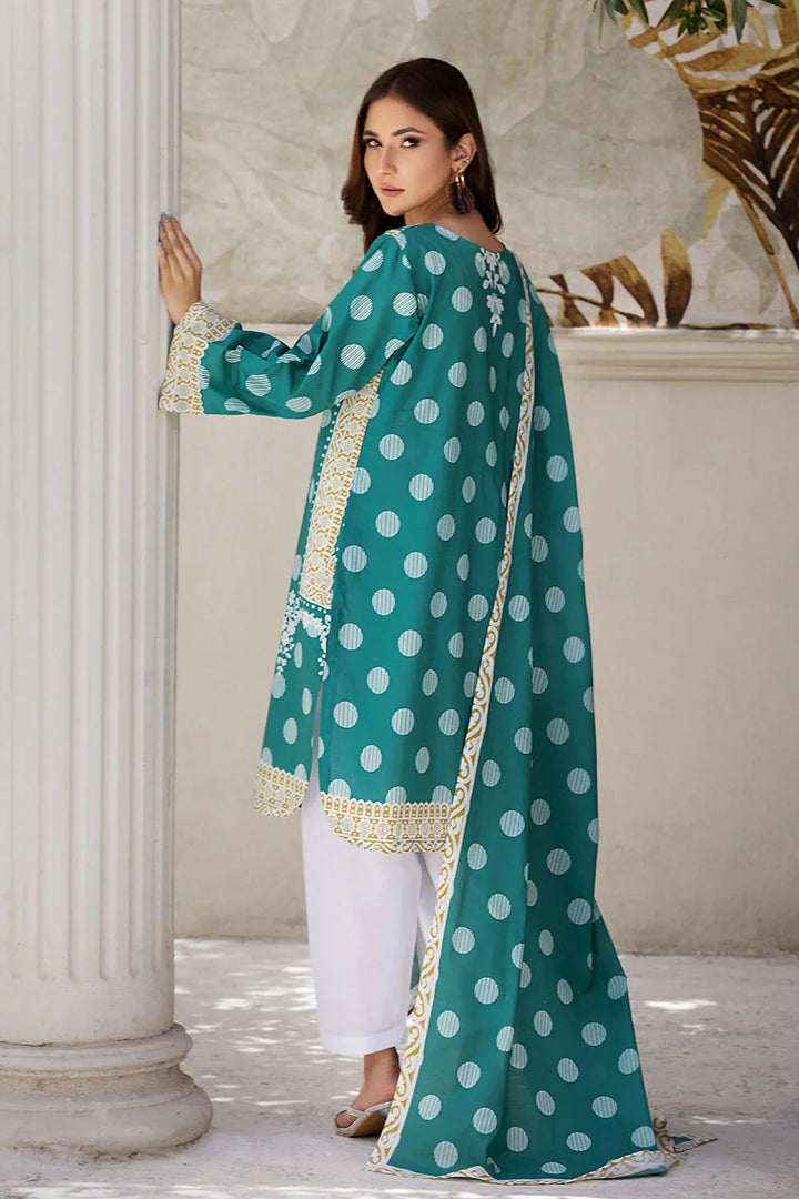 3PC Printed Unstitched Lawn Suit KLA-2685 Printed KHAS STORES 