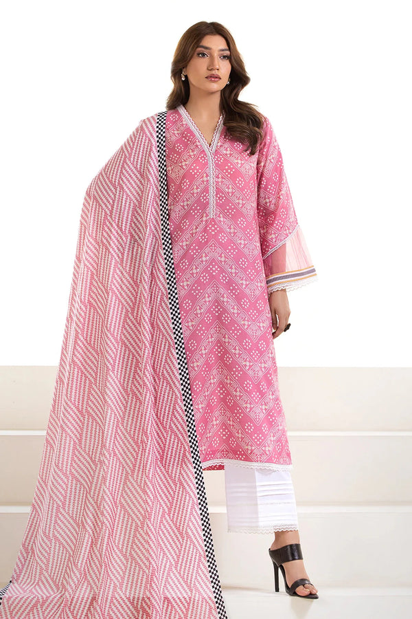 3PC Printed Unstitched Lawn Suit KLA-2750 Printed KHAS STORES 