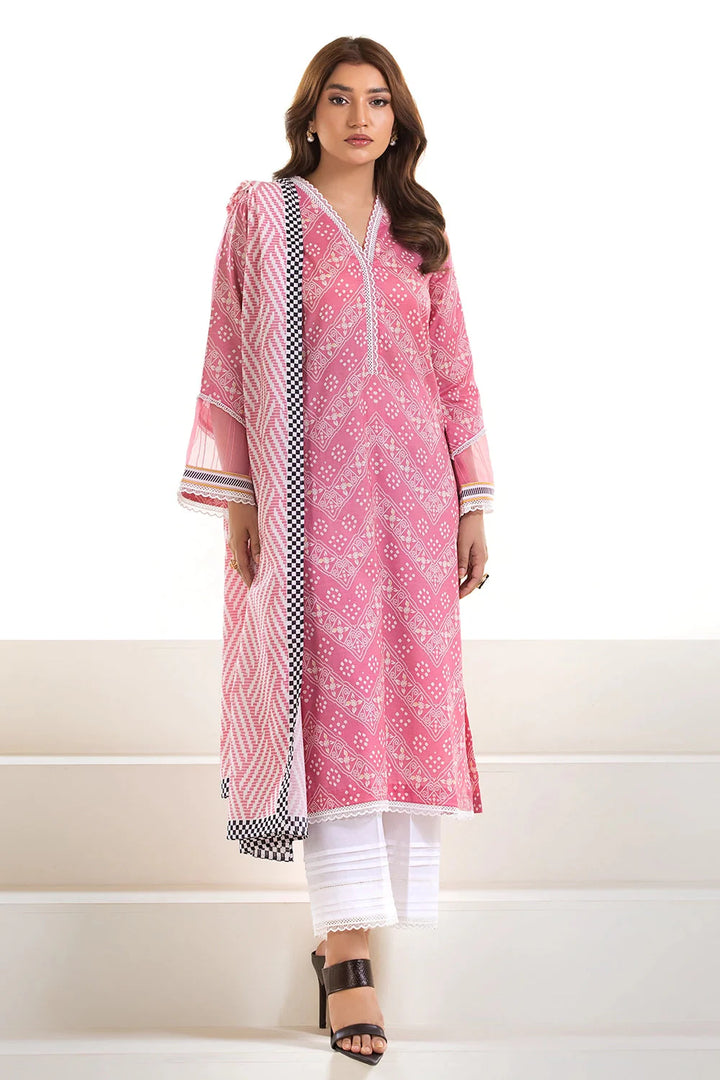3PC Printed Unstitched Lawn Suit KLA-2750 Printed KHAS STORES 